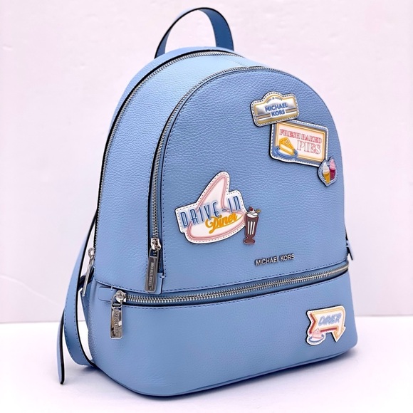 Michael Kors Blue Backpack with Patches main image 4